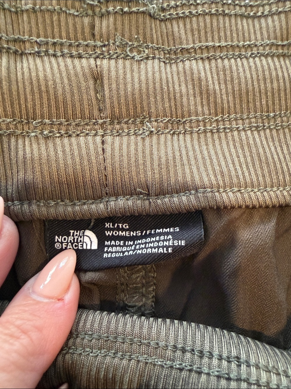 The North Face Olive Athletic Drawstring Shorts - Picture 2 of 6